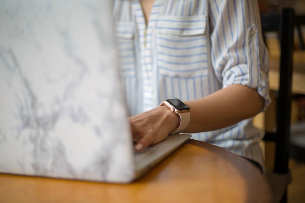 Free Image of A person using a laptop 