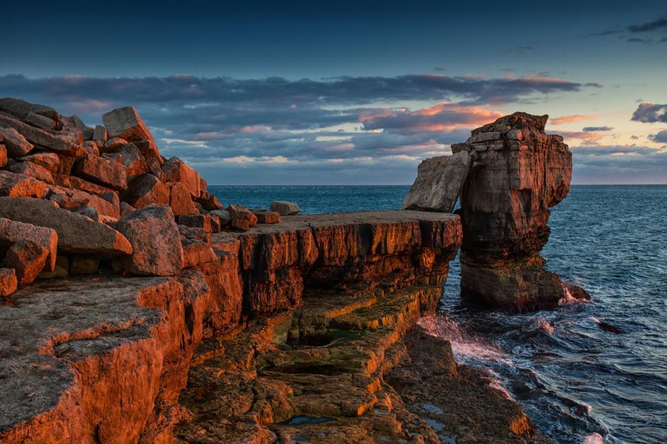 Free Image of A rock formation on a cliff 