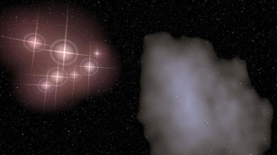 Free Image of Abstract illustration of nebula against starry background 