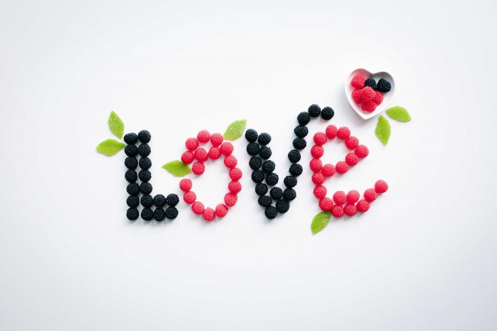 Free Image of A word made out of candy 