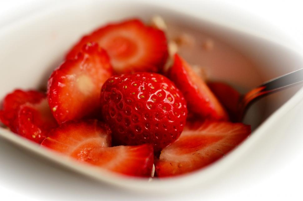 Free Image of Strawberries Closeup Free Stock Photo 