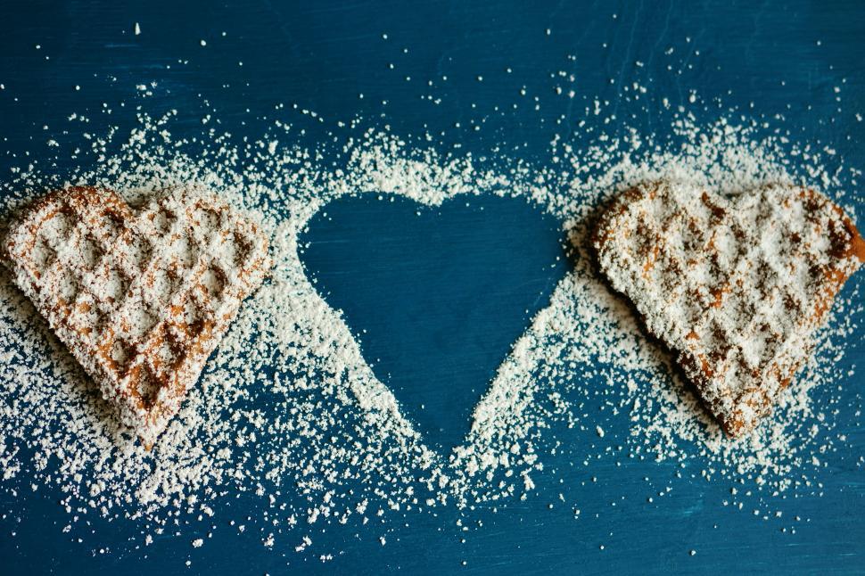 Free Image of Waffle Heart Free Stock Photo 