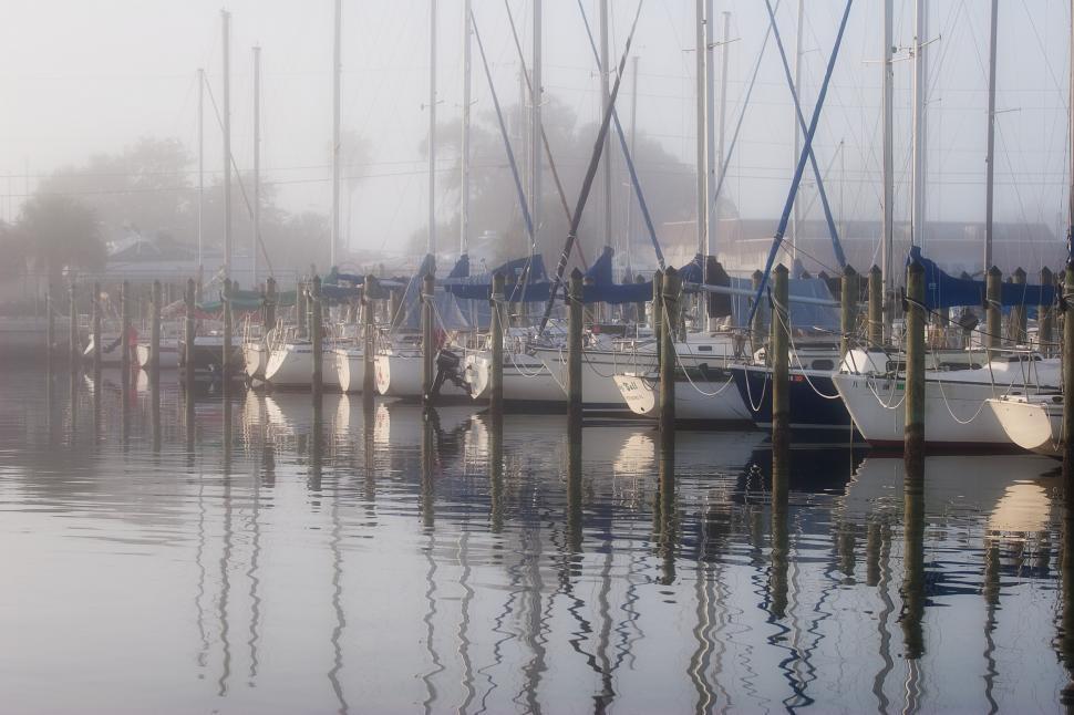 Free Image of Cluster of Boats in the Water 