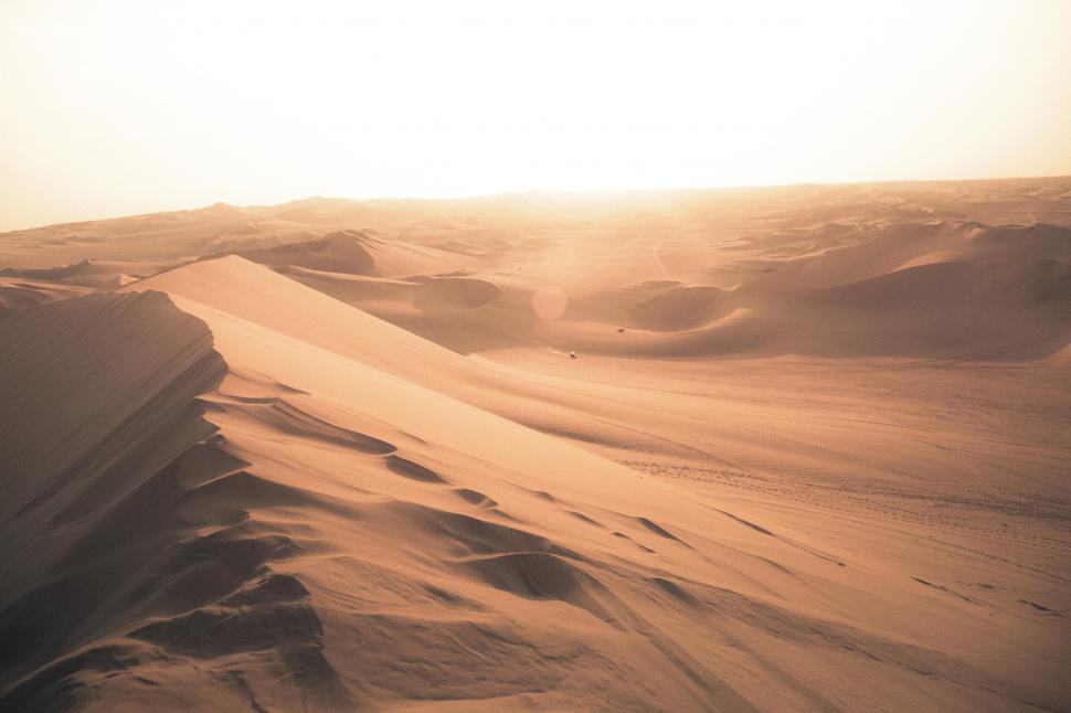 Free Stock Photo of A sand dunes in the desert