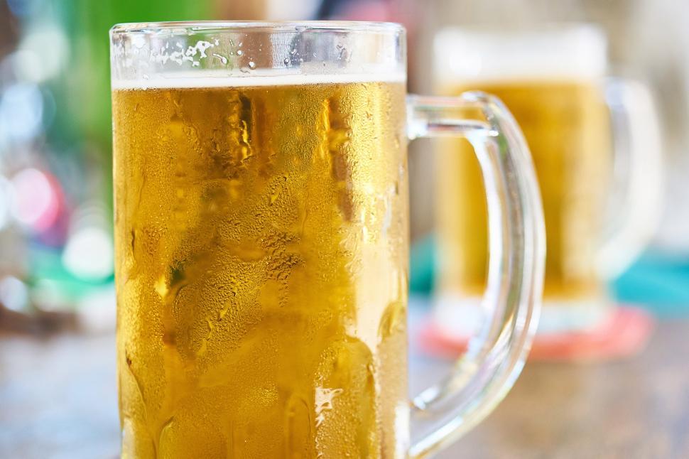 Free Image of A glass of beer on a table 