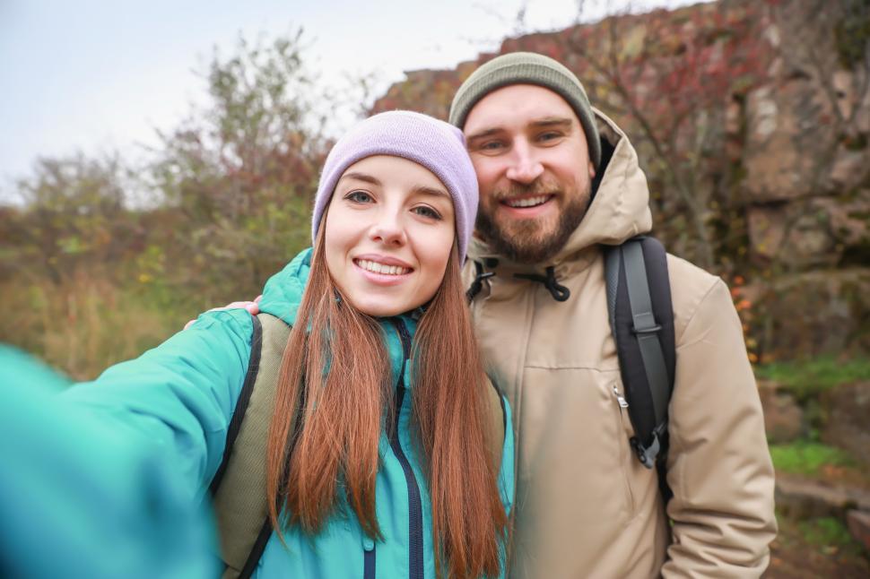 Free Image of A man and woman taking a selfie 