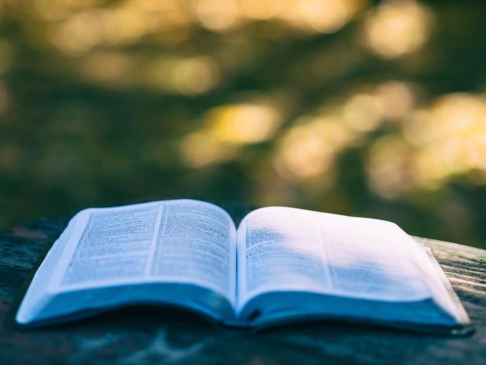 Free Image of An open book on a table 