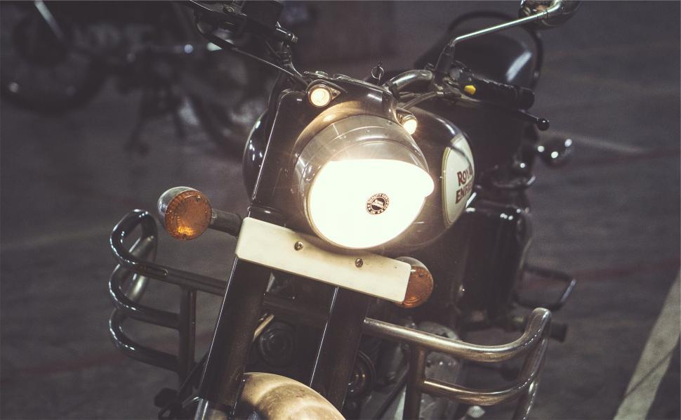 Free Image of A close up of a motorcycle 