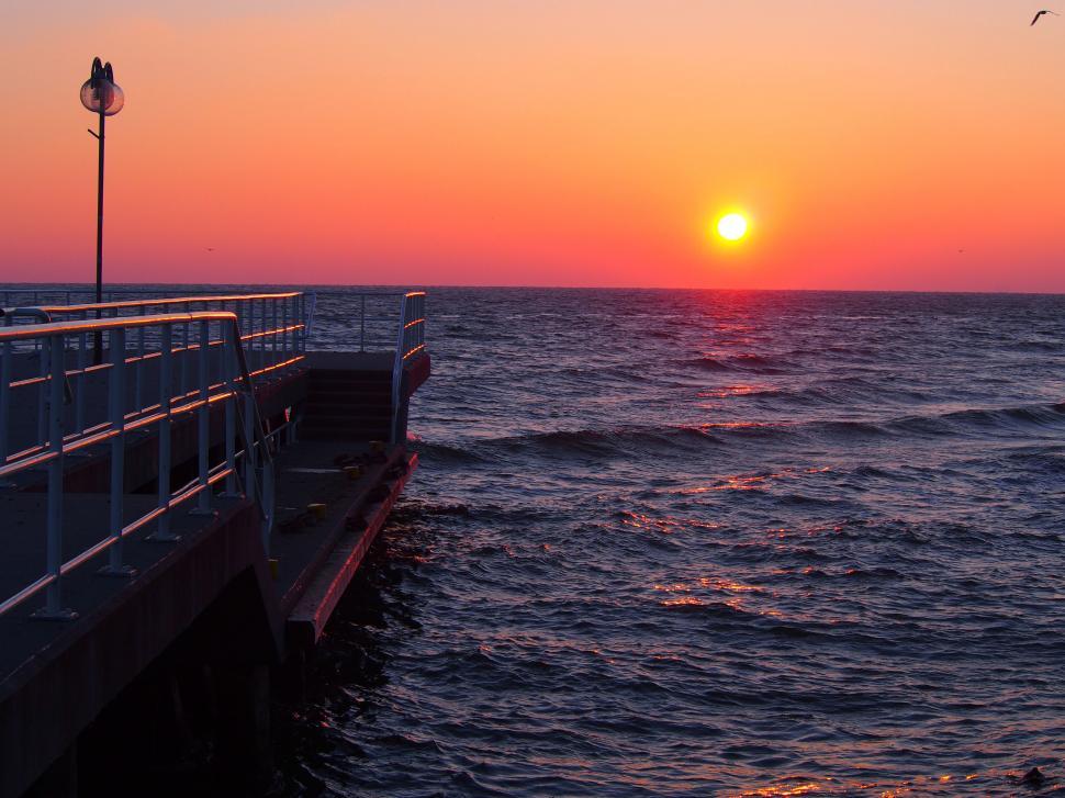 Free Stock Photo of A dock with railings on the water | Download Free