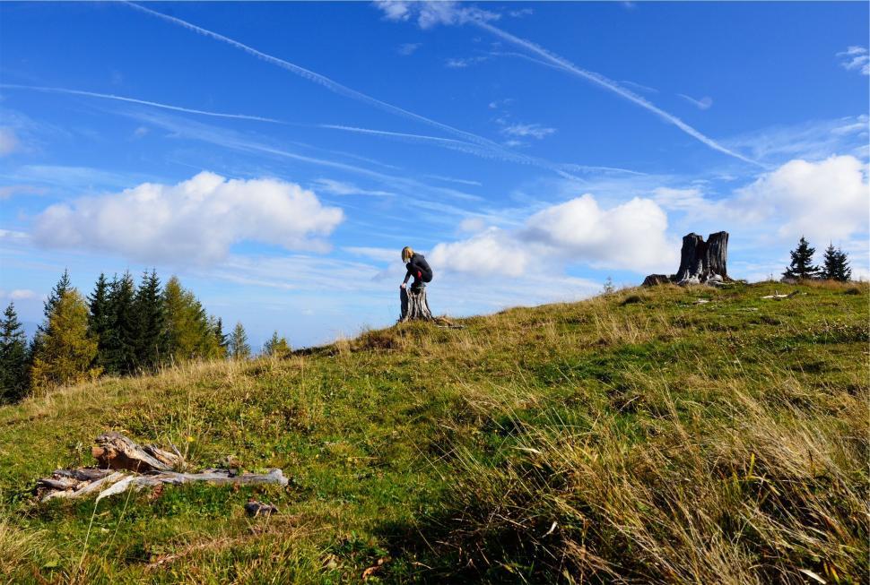 Free Image of A person on a hill 