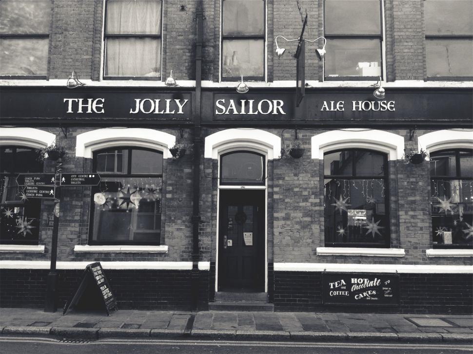 Free Image of A building with a sign on the front 