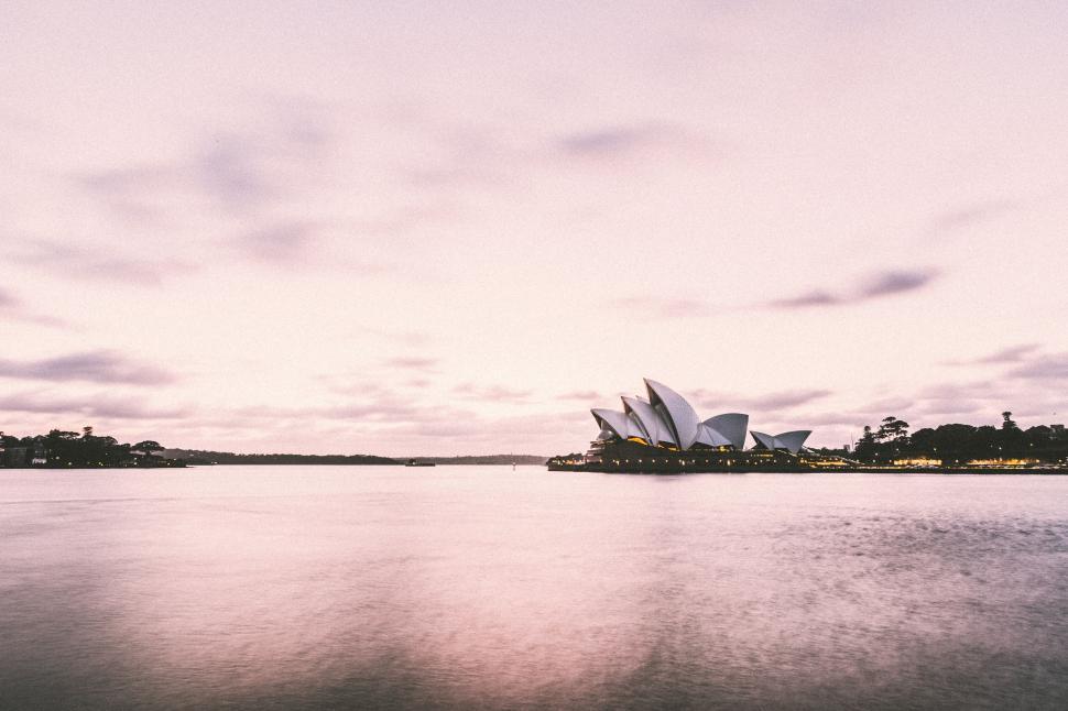 Free Image of A building on a body of water 
