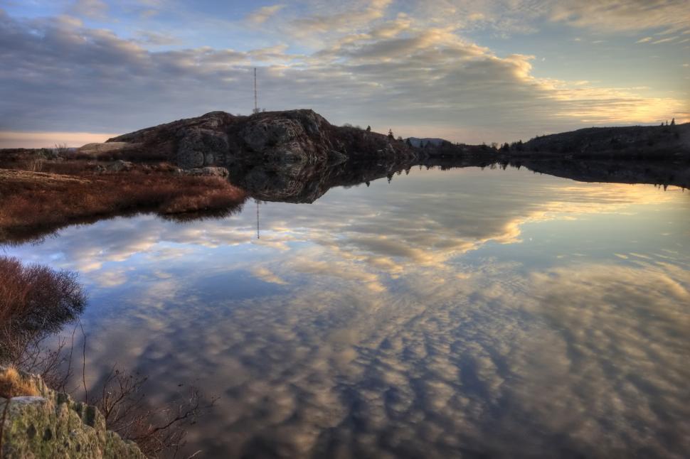 Reflections of Nature in the Early Morning image - Free stock