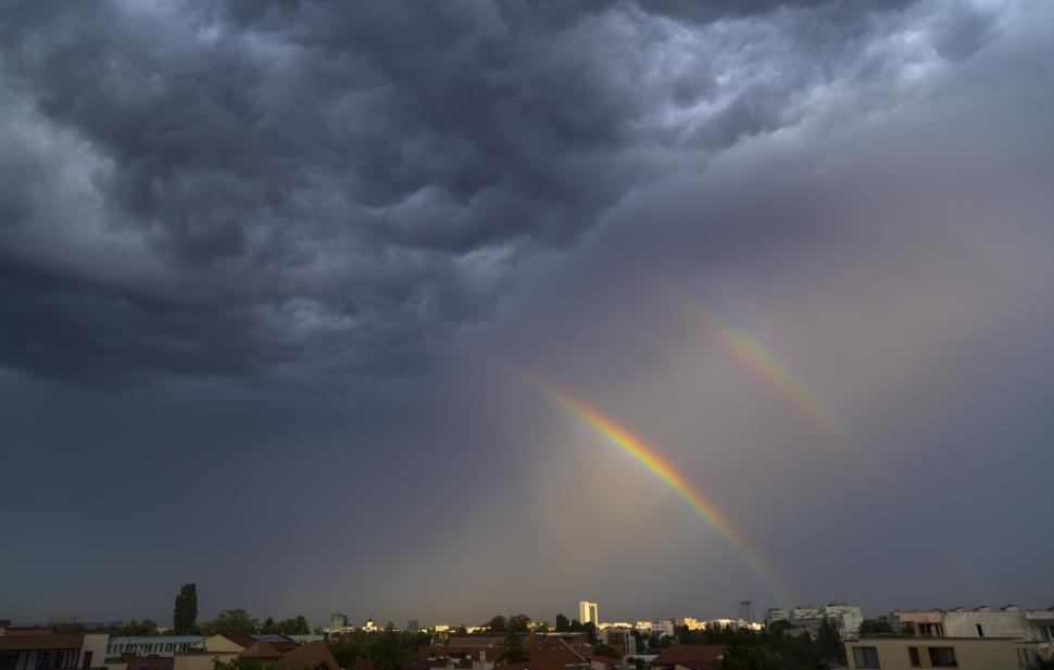 Free Image of A rainbow in the sky 