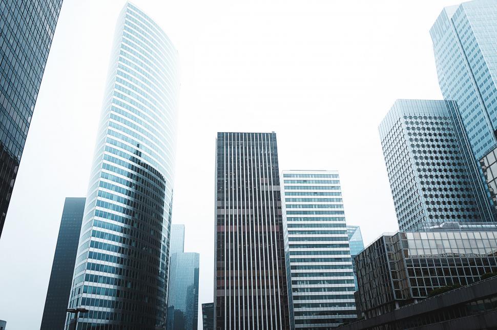 Free Image of A group of tall buildings 