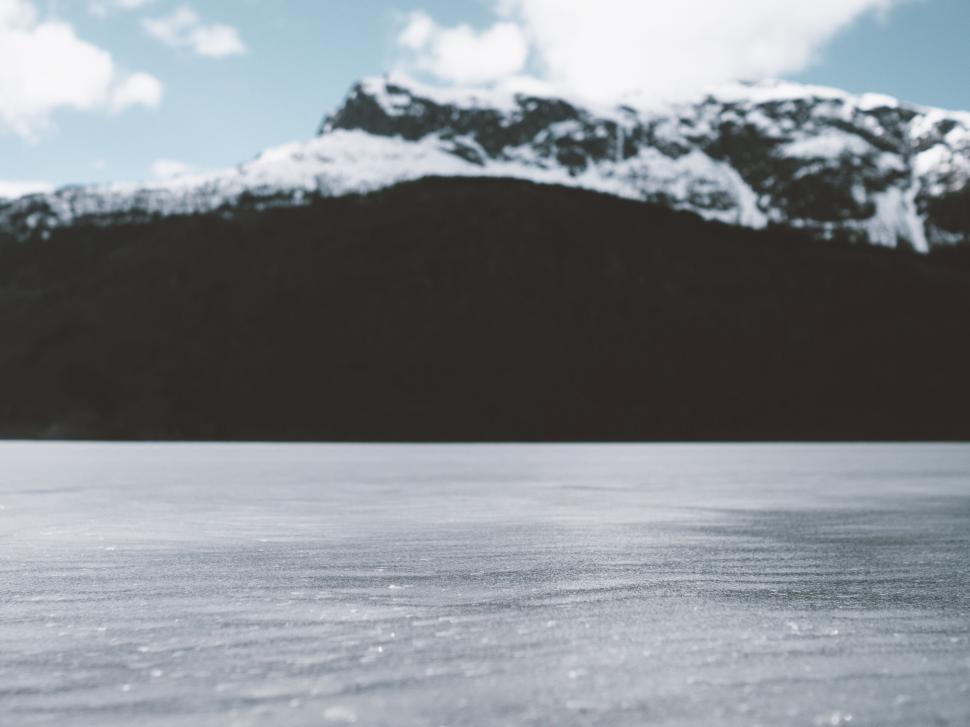 Free Image of A snowy mountain in the distance 