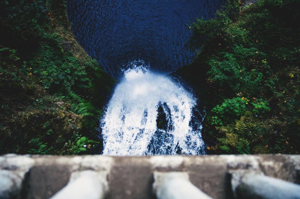 Free Image of A waterfall in a forest 