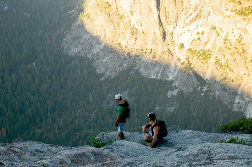 Free Image of Two men on a mountain 