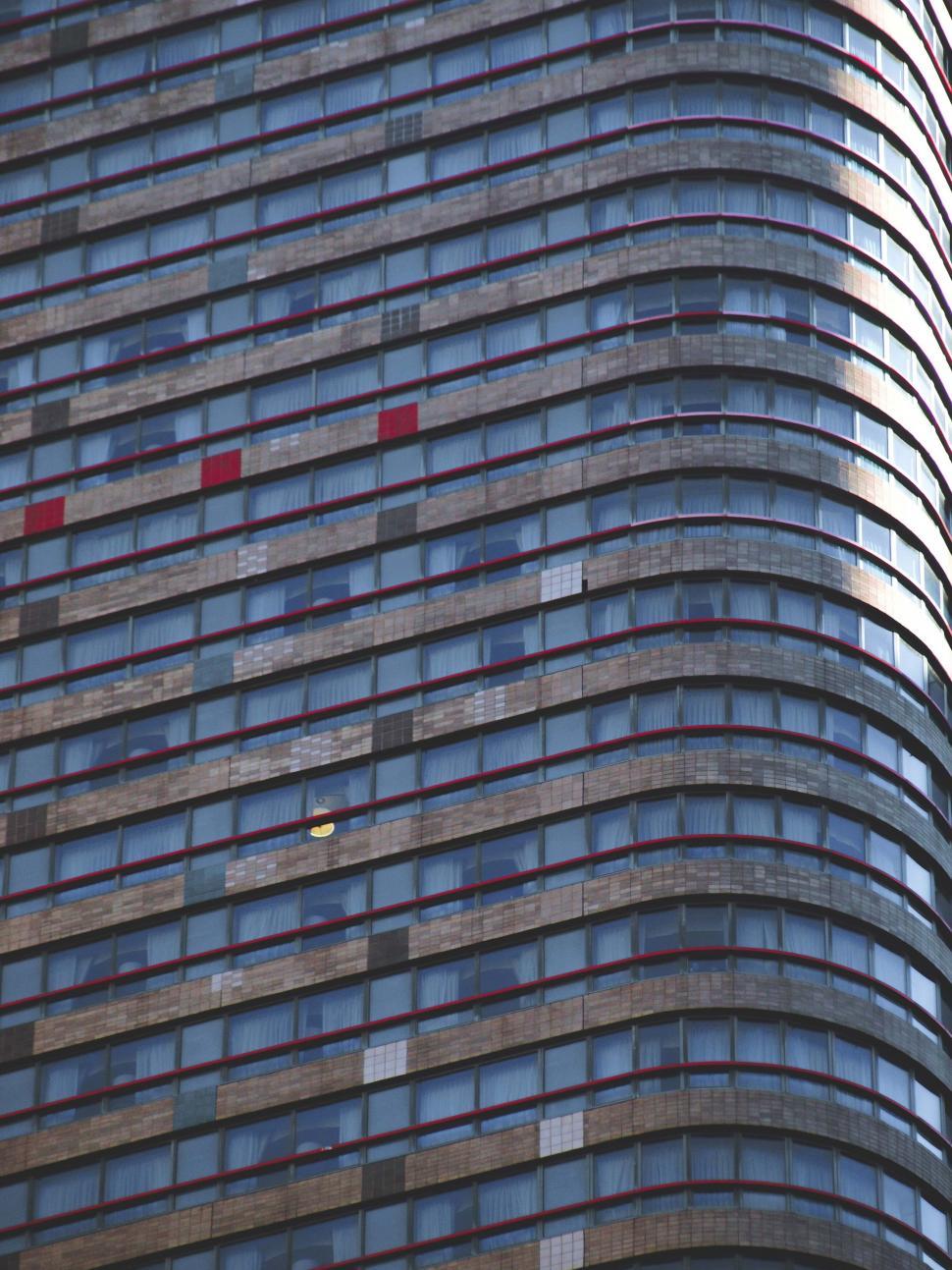 Free Image of Patterned facade of modern skyscraper 