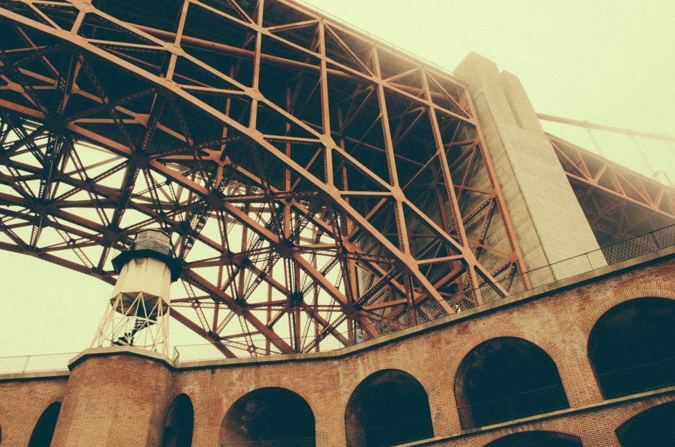Free Image of Vintage-style view of an industrial bridge 
