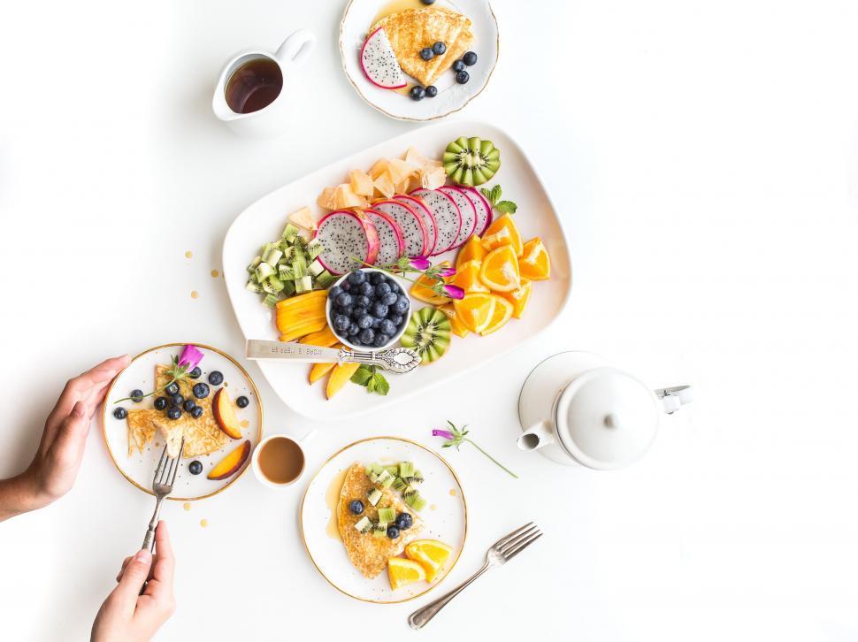 Free Image of Colorful fruit platter on white background 