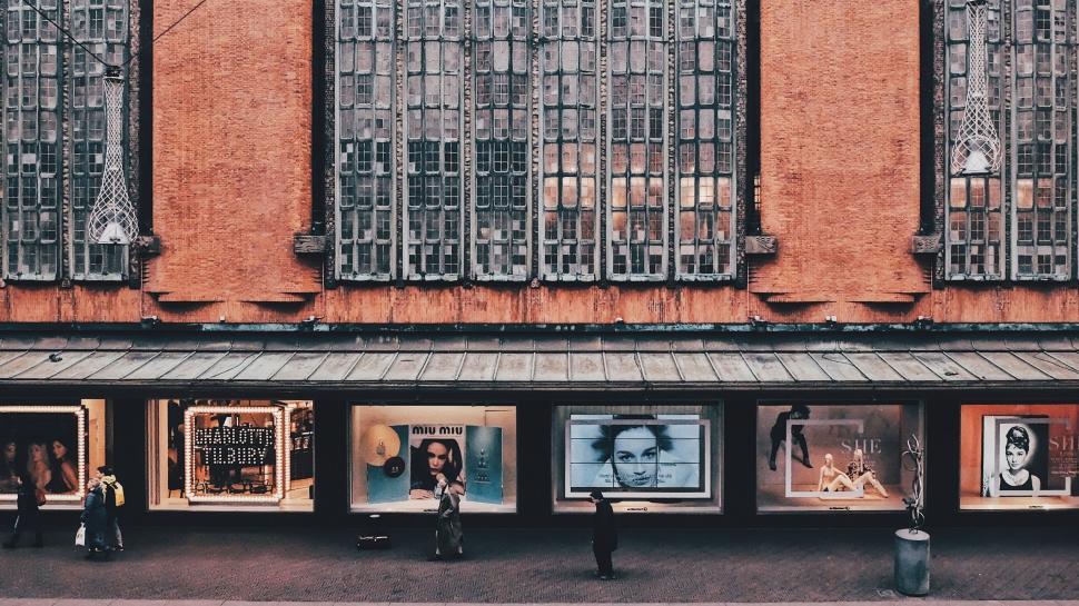 Free Image of Shopping Street with historic building facade 