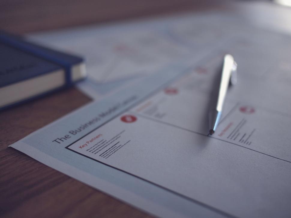 Free Image of Focused shot of a business workshop flyer 