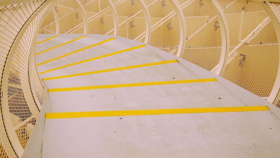 Free Image of Modern architecture of a spiral staircase structure 