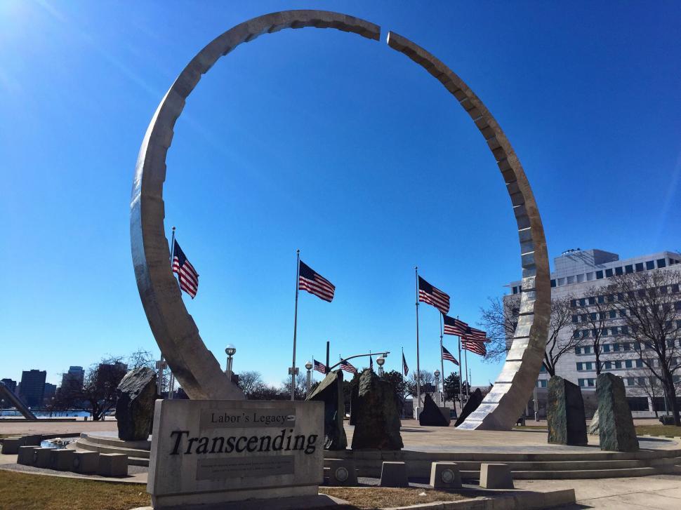 Free Image of Transcending Labor art installation in park 