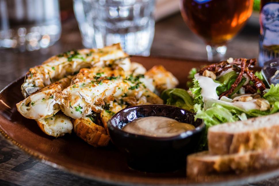 Free Stock Photo of Gourmet meal on rustic table setting | Download ...