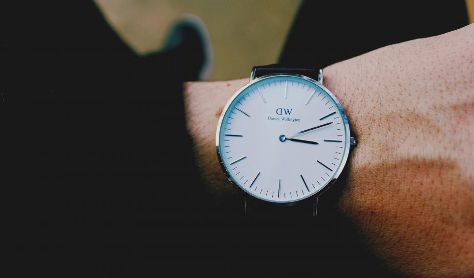 Free Stock Photo of Minimalistic wristwatch on a person | Download