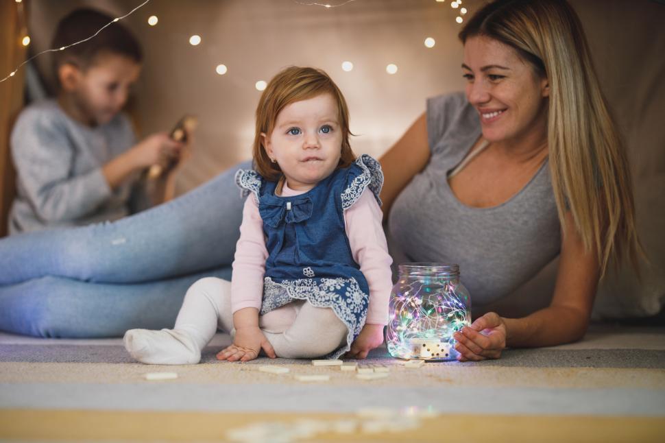 Free Image of Mother and child enjoying a playful moment 