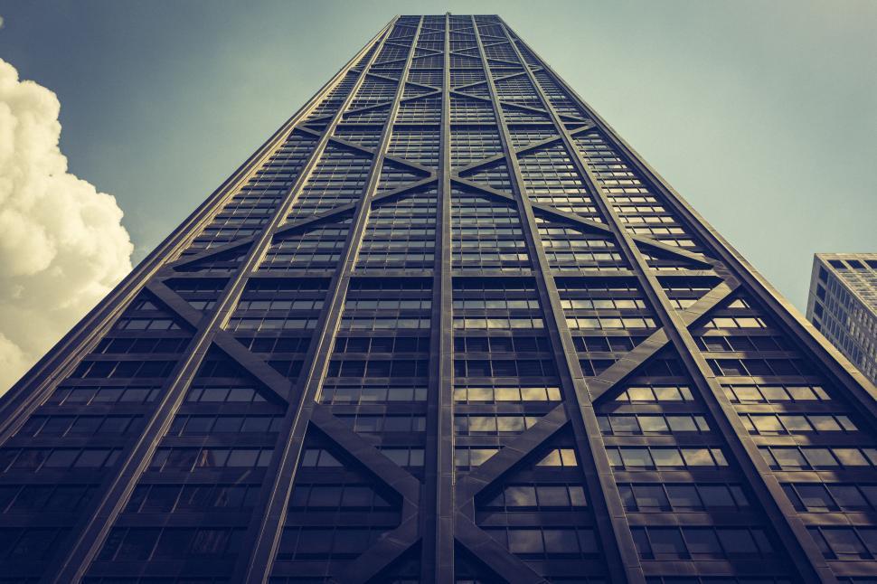 Free Image of John Hancock Center against blue sky 