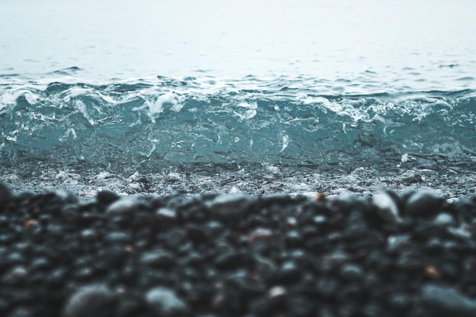 Free Stock Photo of Close-up of wave on pebbled shore | Download Free ...