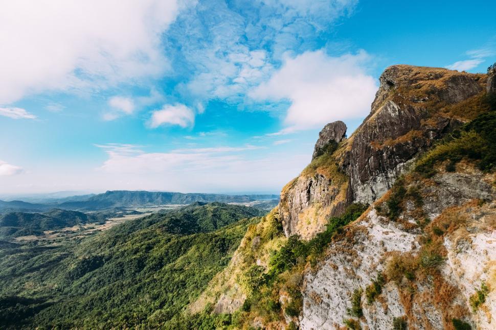 Free Image of Majestic mountain view under blue sky 