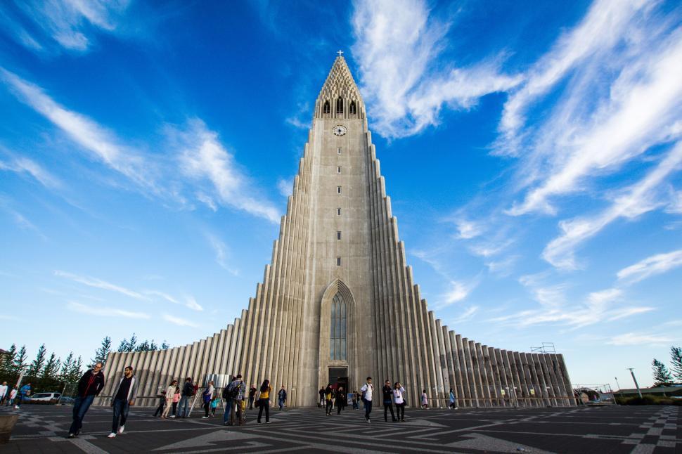 Free Image of Historic church against blue sky 