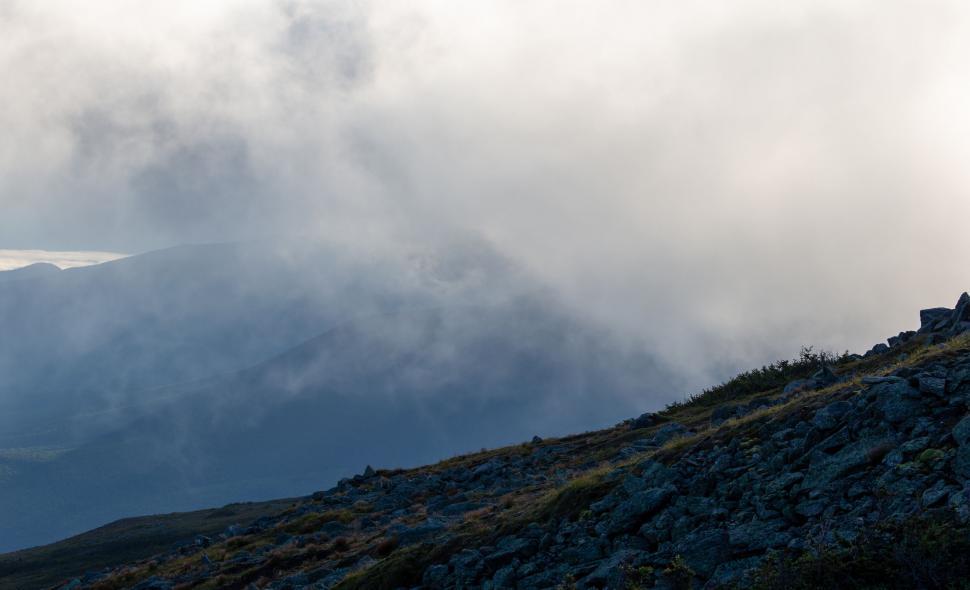 Free Image of Misty mountain landscape in the morning 