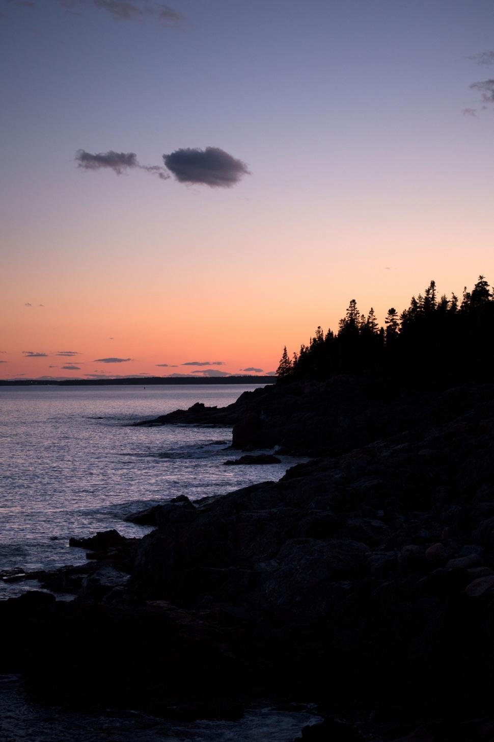 Free Image of Coastline during a peaceful sunset 