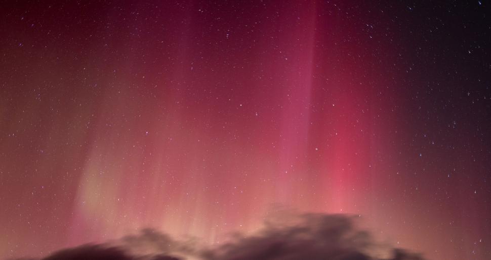 Free Image of Starry Sky Illuminated by Northern Lights 