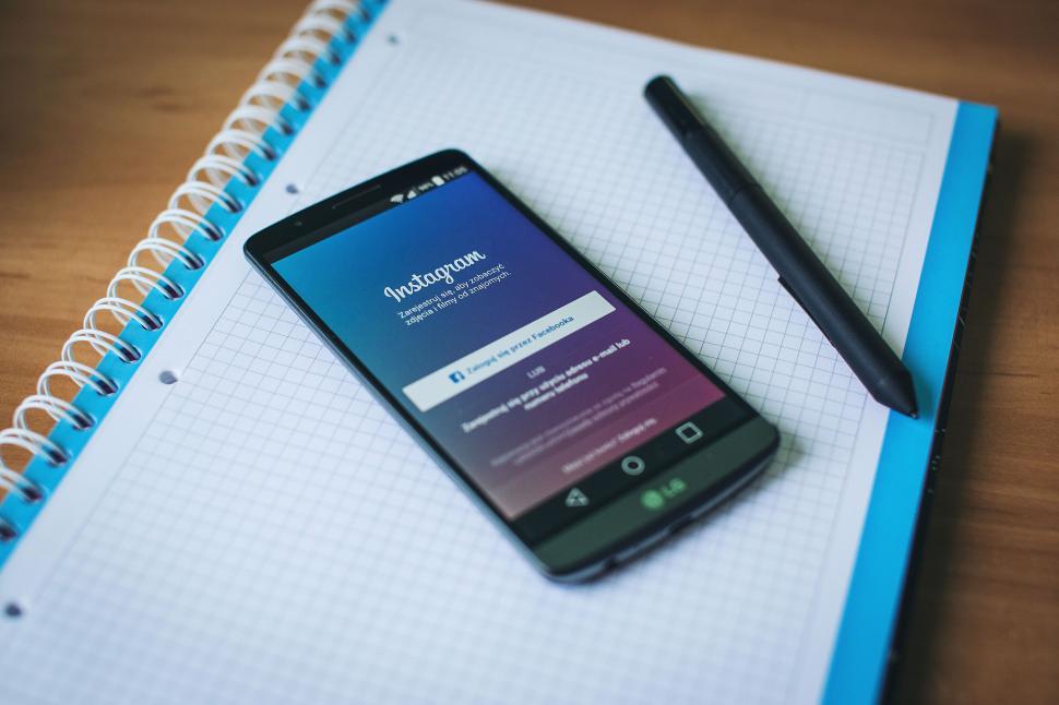 Free Image of Smartphone displaying Instagram login screen 