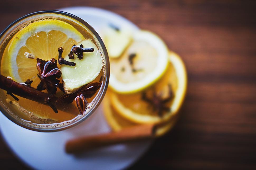 Free Image of Close-up of hot drink with spices 