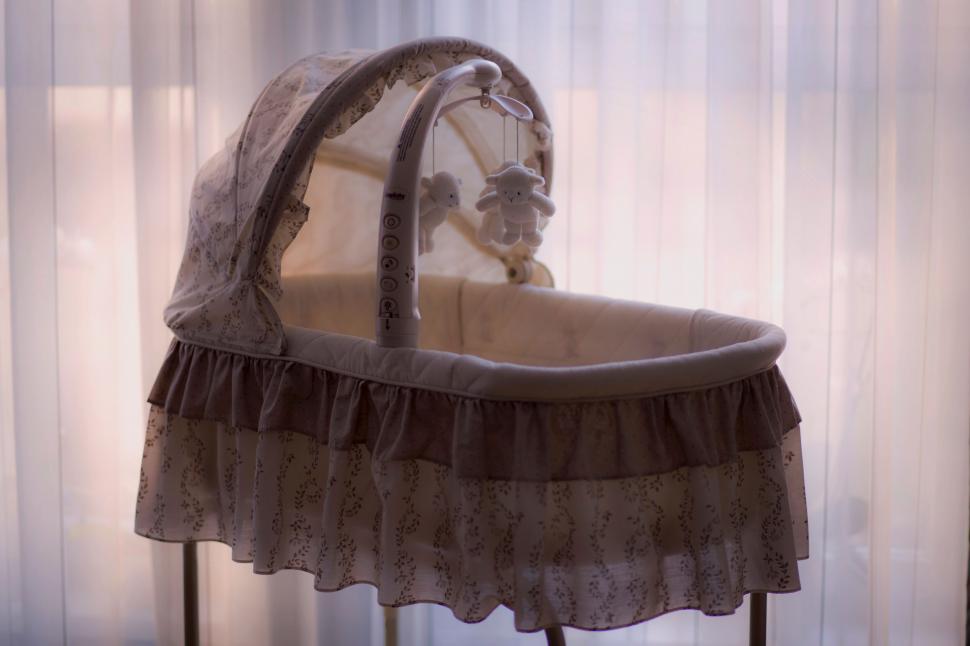 Free Stock Photo of Vintage style baby bassinet in soft focus Download Free Images and Free Illustrations