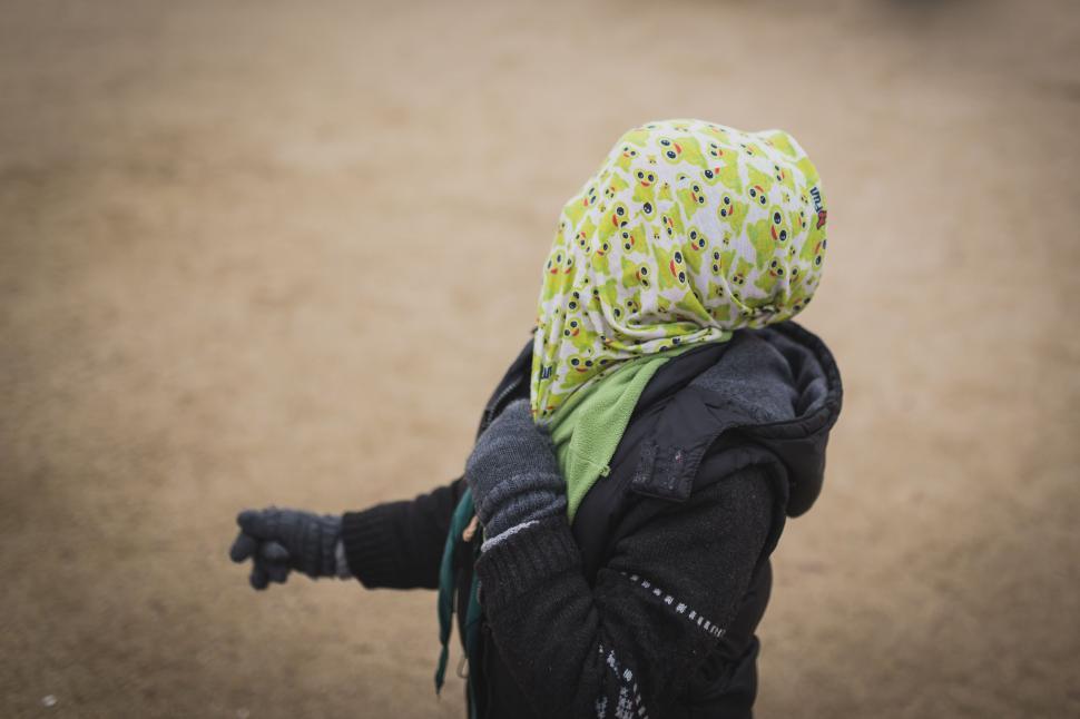 Free Image of Child wearing hoodie with fruit pattern 