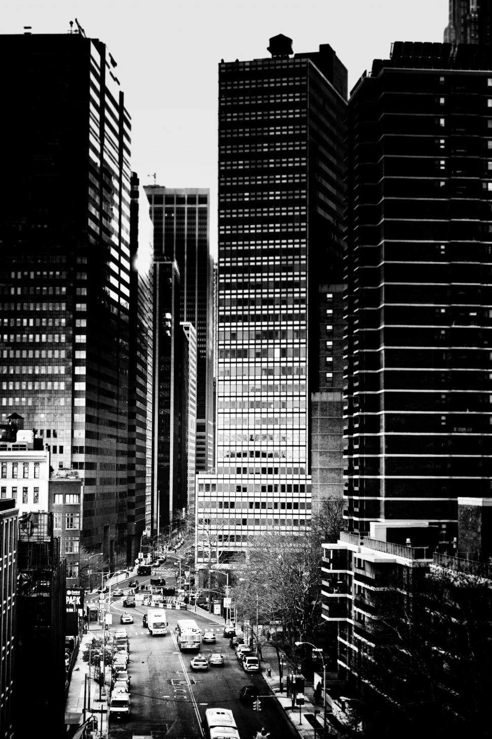 Free Image of Monochromatic street view in city 