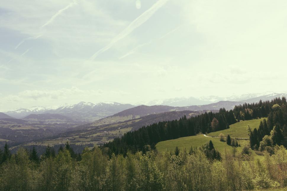 Free Image of Rustic view of hills and valleys in springtime 