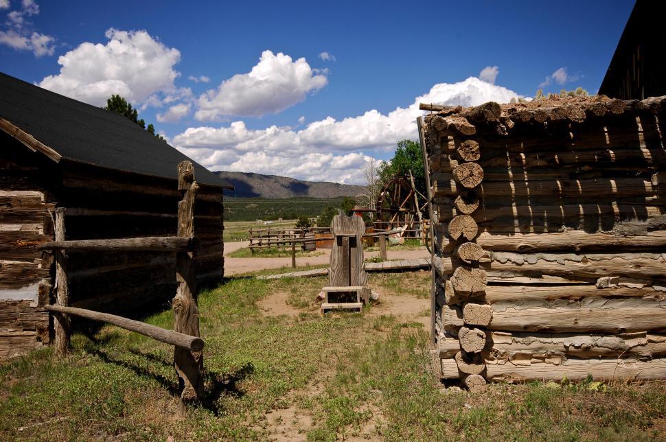 Get Free Stock Photos Of View Of Log Cabins Online Download