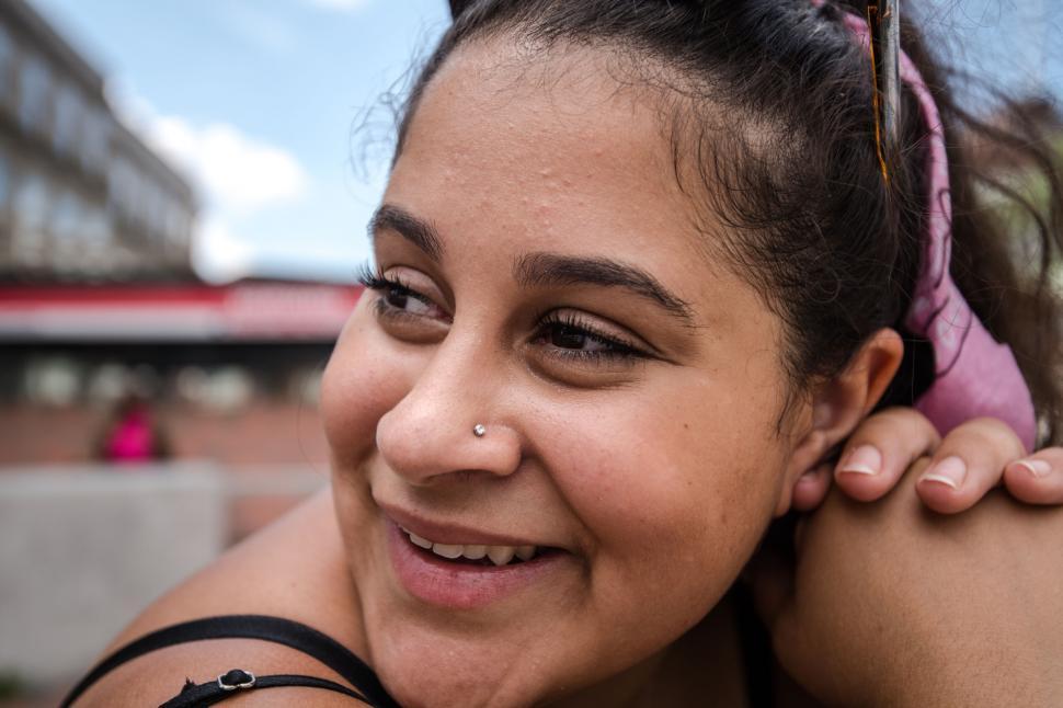 Free Image of Up-close candid smile of a girl 