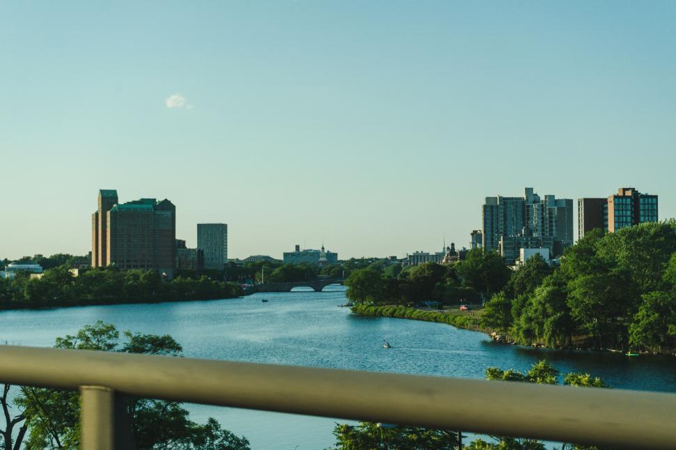 Free Stock Photo of Scenic view of riverside city skyline | Download ...