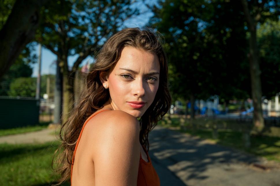 Free Image of Close-up of woman s face in natural light 