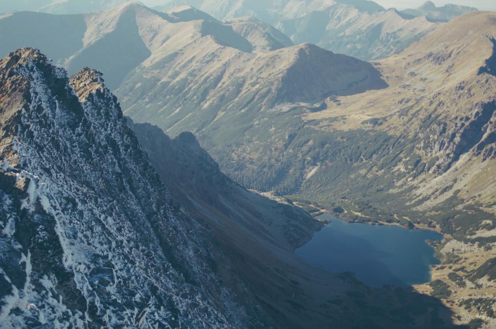 Free Image of Snow-capped mountains and a lake view 
